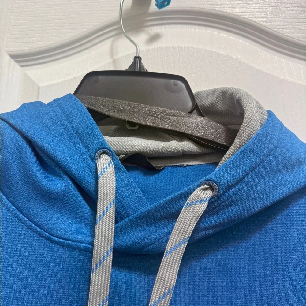 The North Face Bright Blue Pullover Hoodie with Logo